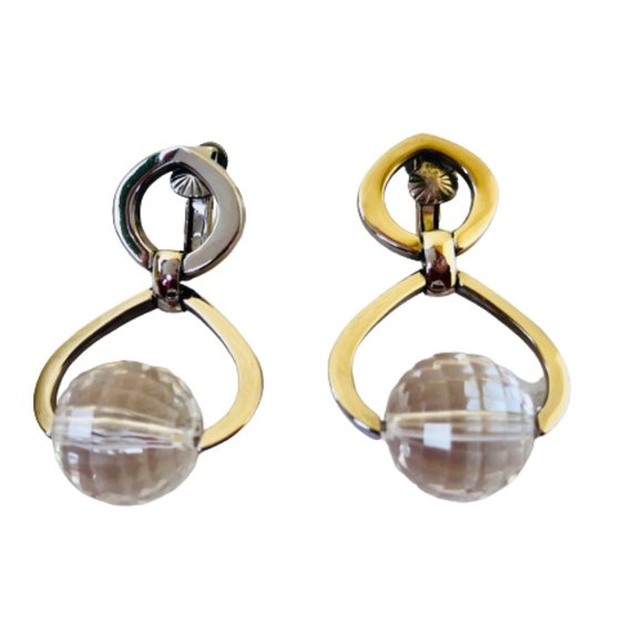 Vendome Earrings Ice Picks Swarovski Crystal Vtg - Picture 6 of 11